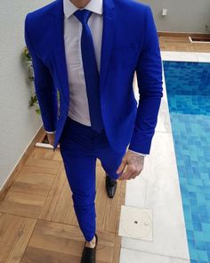 Royal Blue Prom Suits, Royal Blue Mens Suit, Blue Prom Suit, Blue Mens Suit, Suits Groom, Terno Slim, Royal Blue Prom, Prom Suits For Men