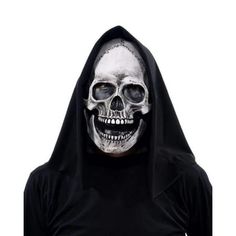 This UV Reactive Grim Skull Skeleton Reaper Latex Face Mask with Attached Hood is a great choice for those seeking a realistic facial addition to their costume. Crafted with quality latex, this mask displays an intricate sculpt with remarkable detail and vibrantly glows under UV light. Expertly designed for comfort, the mask ensures a secure fit, allowing for hours of comfortable wearing. Zagone Studios UV Reactive Grim Skull Skeleton Reaper Mask with Attached Hood. Reap your souls in the dark. This mask reacts under black light. Intensify the scare! Handmade in the USA! Size: Adult Regular.  Color: Multicolor. Skeleton Reaper, Skull Costume, Skeleton Mask, Santa Outfit, Mens Shoes Black, Face Characters, Uv Reactive, Matching Family Pajamas, Costume Mask