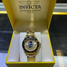 Women’s Invicta Watch With The Mickey Mouse On It Invicta Watches Women, Bulova Watches, Soccer Socks, Navy Blue Suit, Blue Watches, Invicta Watches, Diamond Watch, White Dial, Blue Suit