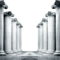 an image of columns in black and white