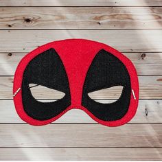 Handmade pretend play felt masks are perfect for pretend play and dress up. Child or adult size. Made with acrylic craft felt with machine embroidered details.  Comfortable and durable for years to come. Each mask includes a 10" (Child) or 12" (Adult) elastic with barbed ends to keep mask in place.  Masks also make great party favors! Please message me for information about quantity discounts. Deadpool Mask, Felt Masks, Felt Mask, Embroidered Details, Mask For Kids, Pretend Play, Wedding Shop, Deadpool, Gift Shop