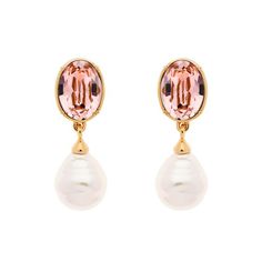 A stunning statement pair of clip on earrings that shout luxury! Vintage Rose sparkling crystals set in gold with a stunning Baroque pearl designed for both comfort and style these are sure to become a favourite.  All our earrings are nickel free and hypoallergenic. Please avoid contact with perfume and cosmetics which can damage plating. April Birthstone Jewelry, March Birthstone Jewelry, Forever Jewelry, Designer Fashion Jewelry, Wedding Beauty