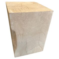 a wooden block is shown against a white background