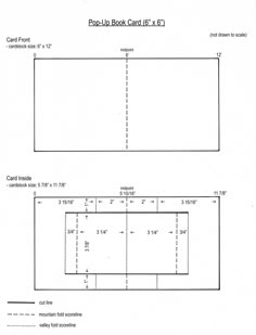 the diagram shows how to make a pocket card