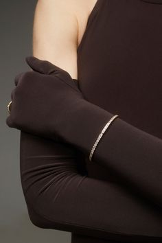 Elevate your wrist stack with this delicate hinge bracelet. Adding a touch of sparkle, the single-row pave cubic zirconia stones create a modern design for an elevated look. Pave Bangle, Wrist Stacks, Hinged Bracelet, Modern Love, Bride Bridal, Fine Jewellery Earrings, Jewelry Sales, Bridal Party, Bangle Bracelets