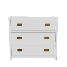 Baby Relax Miles 3-Drawer Dresser - White - N/A Unique Dresser, Nursery Dresser, 3 Drawer Dresser, Wayfair Furniture, Plate Decor, Wood Dresser, Wood Drawers, Metal Drawers, Drawer Pull Handles