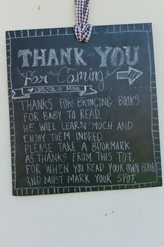 a chalkboard sign with writing on it that says thank you for coming back to school