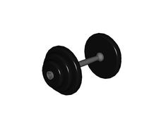 a black dumbbell on a white background