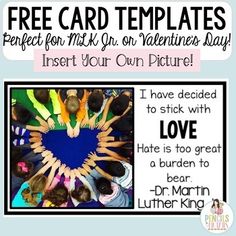 a heart shaped frame with the words free card templates for valentine's day