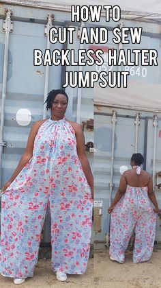 Halter Neck Jumpsuit Cutting And Stitching | Backless Palazzo Jumpsuit Tutorial |  Diy Jumpsuit Simple Jumpsuit Pattern, Diy Jumper Pattern, Jumpsuit Pattern Sewing Free, Diy Jumpsuit Pattern, Jumpsuit Pattern Free, Diy Jumper, Diy Jumpsuit, Sewing Simple