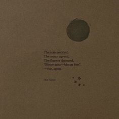 an image of a quote written on the side of a brown paper with stars around it