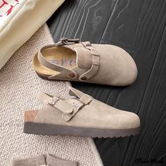 Olivia Mark - Womens Platform Buckle Shoes with Vintage Style and Inner Height Increase Suede Sandals With Round Toe, Teacher Shoes Comfortable, Mom Shoes, Extra Wide Shoes, Fall Winter Shoes, Trendy Womens Shoes, White Nike Shoes, Height Increase, Classy Shoes