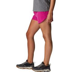 Comfortable shorts with built-in mesh briefs are ideal for a refreshing dip in a creek or waterside adventures. Lightweight, wicking fabric keeps you drier longer. Sporty Compressive Moisture-wicking Shorts, Sporty Moisture-wicking Shorts For Hiking, Moisture-wicking Midweight Hiking Shorts, Casual Purple Moisture-wicking Athletic Shorts, Hiking Bottoms With Built-in Shorts Midweight, Shorts Outfits Women, Columbia, Hiking, Womens Shorts