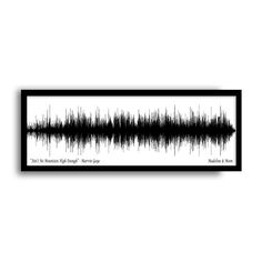 an audio wave in black and white with the words, sound waves are shown on it