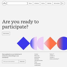 an image of a website page with the words are you ready to participate?