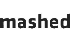 the word mashed written in black on a white background