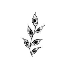 Eyes illustration, modern art, tattoo sketch, tattoo design, tattoo idea, contemporary art, plant illustration, plant drawing, plant art, eyes art, eyes drawing, pen art, graphic art Eyeball Plant Drawing, Eye Plant Drawing, Eye Leaf Tattoo, Plants With Eyes Drawing, Eyeball Plant Tattoo, Eye Vine Tattoo, Floral Eye Tattoo, Flower Eyeball Tattoo, Eye Plant Tattoo