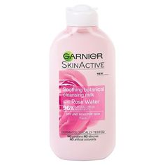 Garnier Natural Rose Cleansing Milk Sensitive Skin 200ml Garnier Face Wash, Rose Milk, Milk Cleanser, Face Cleanser