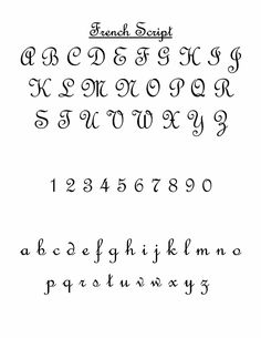 an old english alphabet with the letters in cursive font and numbers below it