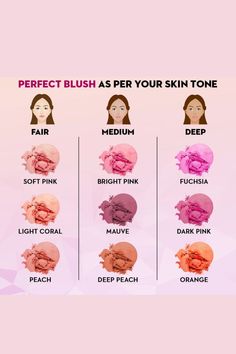 Blush Shade For Dark Skin, Blush Tones Makeup, Eyeshadow For Skin Tone, Blush Skin Tone, Make Up For Medium Skin Tone Makeup, Makeup Look For Cool Skin Tones, Blush For Tan Skin Tone, How To Find The Right Blush Color, Blush For Neutral Undertones