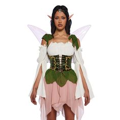 a woman dressed in a fairy costume