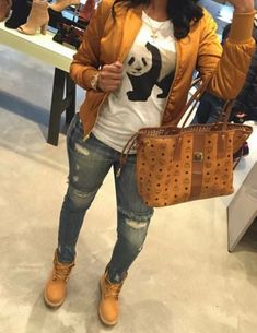 Timberland Outfits, Trendy Outfit Ideas, Traje Casual, Timberlands, Trendy Outfit, Amazing Outfits, Dope Outfits, Fall Fashion Outfits