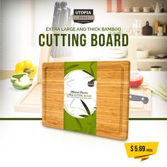 the cutting board is made from bamboo