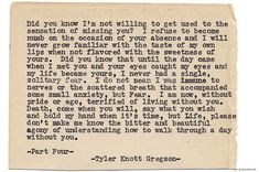 an old letter written in cursive writing on parchment paper with the words,'did you know i'm not wilting to get used to the