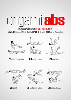 an exercise poster showing the different exercises to do