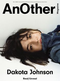 the cover of another magazine with a young woman laying on her stomach and looking at the camera