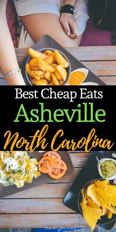 the best cheap eats in nashville, north carolina with text overlay that reads best cheap eats asherville north carolina