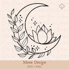 the moon design svg and png