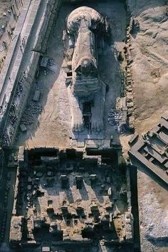 an aerial view of the ruins of ancient egypt