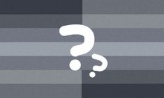 an image of a question mark in the middle of a striped background with white letters