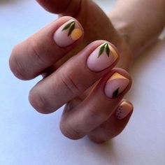 Tropical Nail Ideas Summer, Winter Nails Tips, Tropical Manicure, Spring Nails Designs 2023, Nails 2023 Winter, 2023 Winter Nails, Citrus Nails, Winter Nails Ideas, Fall Nails 2023