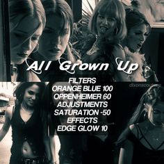 a group of young women standing next to each other in front of a sign that says, all grown up