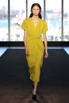 Narciso Rodriguez Fall 2019 Ready-to-Wear Collection - Vogue Fashion Event, Yellow Fashion, Yellow Dress