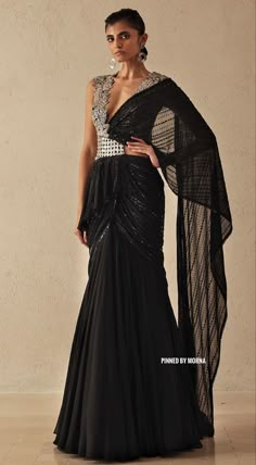 Draped Saree, Dresses Traditional, Draping Fashion