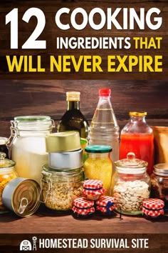 Stocking up on cooking ingredients that never expire will ensure you can cook all sorts of dishes during an emergency. Emergency Food Storage, Emergency Food Supply, Long Term Food Storage, Rv Makeover