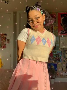 Soft Girl Black Women Outfits, Soft Girl Outfits Black Women, Axaila On Instagram, Plus Size Cutecore Outfit, Kawaii 4c Hairstyles, Kawaii Black Women, Homemade Bubble Tea, Black Kawaii Girl, Pink Harajuku Aesthetic Cute Outfits