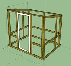 an image of a wooden structure with measurements