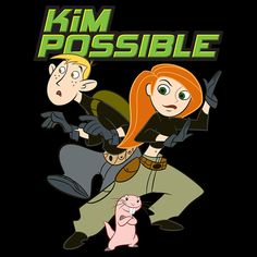 the cartoon character kim possible is being held by two other characters