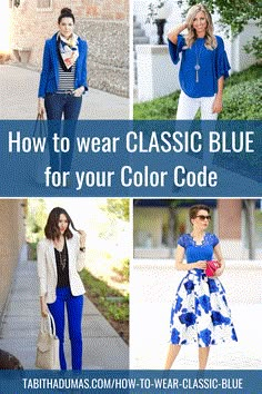 How To Wear Royal Blue, Royal Blue Capsule Wardrobe, Cobalt Blue Blouse Outfit, Cerulean Blue Outfit Color Combos, What To Wear With Royal Blue Pants, Cobalt Blue Jacket Outfit, Cobalt Shirt Outfit, Blue And White Outfits For Women, Cobalt Blue Outfit Color Combos