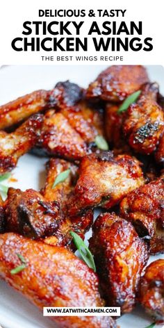 Try Sticky Asian Style Chicken Wings—sweet, spicy, and perfect for a cozy fall snack or meal. Save this pin for a delicious autumn recipe! Asian Chicken Wing Recipes, Chicken Wings Sides, Air Fryer Asian Chicken, Wings Sides, Chinese Fried Chicken Wings, Wings Marinade, Crockpot Asian, Wings Grilled, Asian Style Chicken