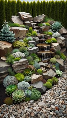 Garden Bed Ideas, Garden Landscaping Diy, Outdoor Living Ideas, Outdoor Gardens Landscaping, Rock Bed, Low Water Gardening, Mountainous Landscape