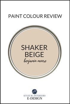 the front cover of a paint color book with text that reads, shaker beige beginner more