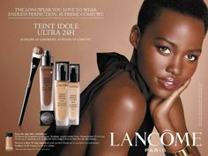 Lancome Foundation, Cosmetics Advertising, Fall Makeup Trend, Makeup Ads, Lupita Nyong'o, Makeup Package, Beauty Ad, Skin Care Recipes, Facial Cleansing