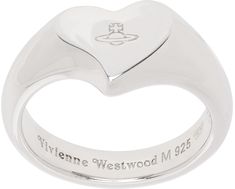 Handcrafted ring in sterling silver. · Logo-engraved graphic at face · Hallmarking at inner band Supplier color: Rhodium (925) Vivienne Westwood Marybelle Ring, Vivienne Westwood Ring, Vivienne Westwood Jewellery, Gothic Rings, Silver Logo, Handcrafted Rings, Birthday Wishlist, Signet Ring, Vivienne Westwood