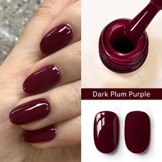 MAYCHAO Dark Plum Purple color Gel Nail Polish 12ml Glossy Semi Permanent Soak Off UV LED Frosted Plum Purple, Semi Permanent, Uv Led, Gel Nail, Gel Nail Polish, Purple Color, Plum, Gel Nails, Nail Polish