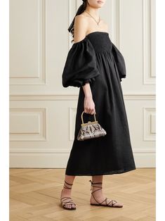 A Nap Dress Is The Solution For Hot-Weather Dressing Nap Dress, Linen Midi Dress, New And Improved, Black Linen